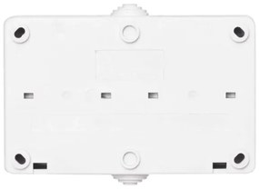 Interruttore domestico AC n. 6 con presa 250V/16A IP44 bianco