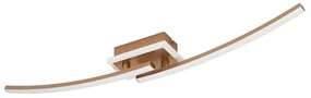 Plafoniera LED bagno e garage Lungolago, marrone14 cm, luce naturale, 1450 lumen EGLO