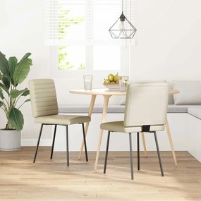 Sedie Da Pranzo 2 Pz Crema İn Similpelle /