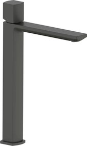 Rubinetto per lavabo getto laminare cristallino Coral grigio spazzolato AQUASANIT