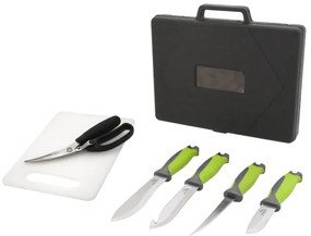 Utensili per grigliare in acciaio inossidabile con custodia 6 pz