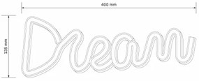 LED Decorazione murale al neon DREAM LED/3W/3xAA USB blu