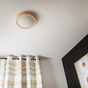 Plafoniera NATURAL SLIM 1xE27/60W/230V ø 27 cm pino