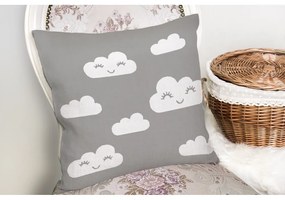 Federa in misto cotone Sfondo grigio Nuvola, 45 x 45 cm - Minimalist Cushion Covers
