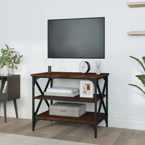 Mobile porta tv rovere marrone 60x40x50 cm in legno multistrato