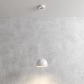 Luminex Lampada a sospensione Sool, bianca, Ø 15 cm, metallo