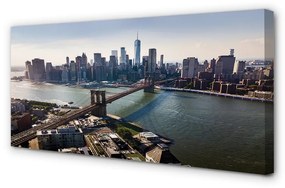 Foto quadro su tela Bridge panorama di Wieks 100x50 cm