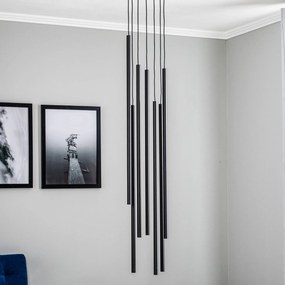 Nowodvorski Lighting Lampada a sospensione Laser, 7 luci, nero