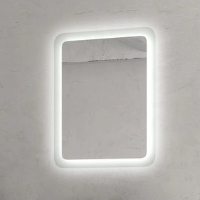 Specchio led 80x60 cm con cornice illuminante modello A800 - KAMALU