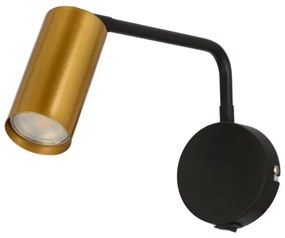 Lampada da muro TINA 1xGU10/15W/230V nero/oro