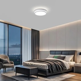Brilagi - Lampada LED da esterno con sensore BENE LED/24W/230V Ø 26 cm bianca IP54