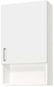 Pensile sospeso con vano a giorno e anta DX 43x22 Bianco