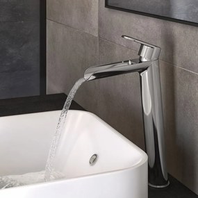 Rubinetto per lavabo getto a cascata d'acqua Icone cromato lucido SENSEA H 31 cm