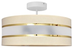 Lampadario a sospensione con supporto rigido HELEN 3xE27/15W/230V beige/oro