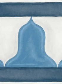 Cole & Son Carta da parati Zellige Border - China Blue/ White