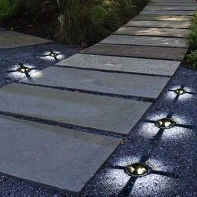 Brilagi - GROUNDRAY Luce LED da esterno incassabile nel terreno, 1W, 230V, nera, IP67