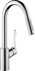 Rubinetto da cucina con doccetta a collo di cigno Cento XL cromo lucido HANSGROHE