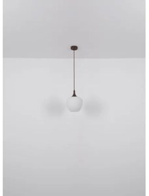 Globo 15548H1C - Lampadario a sospensione con filo MAXY 1xE27/60W/230V bianco/marrone