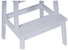 Sgabello in legno di gomma bianco Corg - Bonami Essentials