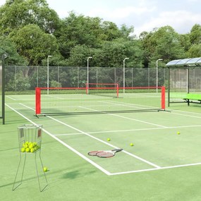 Rete Da Tennis Nera E Rossa 500x100x87 Cm İn Poliestere /