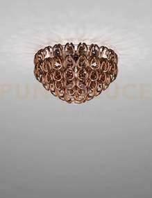 Giogali lampadadario a soffitto 60 cristallo rame e cromo lucido 4 ...