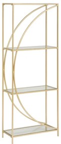 Libreria 3 ripiani Artif L 56 x P 25 x H 151.5 cm oro, portata per ripiano 12 kg