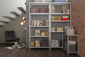 Scaffale in Metallo 5 Ripiani 100x40x195 cm Maciste Zincato...