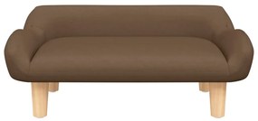 Divano per bambini marrone 70x40x24 cm in tessuto