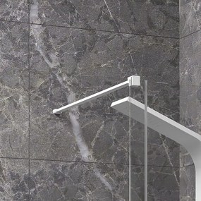 Parete walk-in con anta scorrevole 160 cm profilo bianco | KNM4000W-B - KAMALU