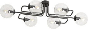 Lampadario da soffitto BRENDI 6 in acciaio e vetro 6xE14