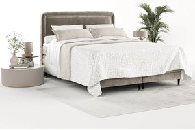 Letto boxspring marrone chiaro 140x200 cm Dove - Maison de Rêve