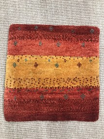 Gabbeh Tappeto 40 x 40 Giallo (Iran) Annodato A Mano