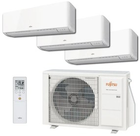 Condizionatore a muro multisplit inverter FUJITSU KM 9 + 9 + 12 24000 BTU classe raffreddamento A+++, classe di riscaldamento A++, bianco