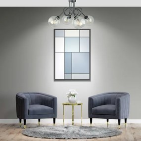 Lampadario a plafone EVIE 4xE27/60W/230V antracite/limpido