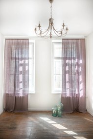 Tenda in lino con tasca per aste - 53x84" / 135x213cm Dusty Lavender