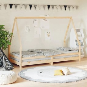 Giroletto Per Bambini 90x200 Cm İn Legno Massello Di Pino /