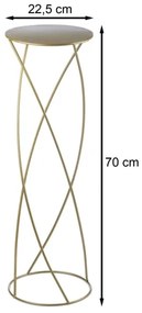 Portafiori 70x22,5 cm oro