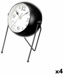 Orologio da Tavolo Nero Metallo 18 x 21 x 12 cm (4 Unità)
