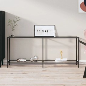Tavolo Consolle Trasparente 180x35x75,5 Cm İn Vetro Temperato /