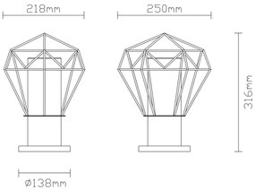 Globo 31358 - Lampada da esterno HORACE 1xE27/15W/230V IP44