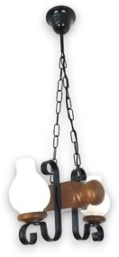 Brilagi - Lampadario a sospensione con catena RUSTIC 2xE14/40W/230V faggio/noce