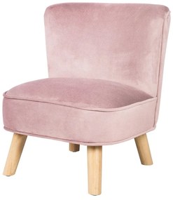 Sedia per bambini in velluto rosa chiaro Lil Sofa - Roba