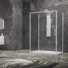 Box doccia 3 lati 70x100x70 scorrevole telaio bianco | KLA-4000N - KAMALU