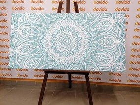 Quadro su tela – Mandala armonia su sfondo blu