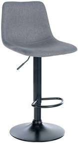 Sgabello Barhocker Divo Stoff Con Base A Tromba / Grau / Schwarz