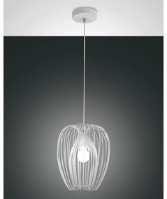 Lampadario Moderno Camp bianco paralume bianco E27 LA MIA LUCE