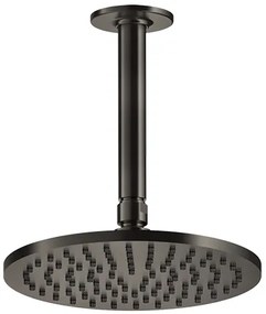 Soffione doccia 20 cm anticalcare con braccio a soffitto orientabile black xl inciso 58152 gessi