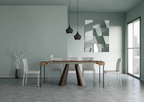 Consolle Allungabile Diamante Orso con Struttura in Ferro, 90x40/290 cm Diamante / Abete