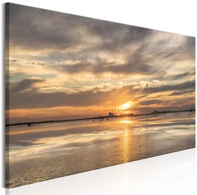 Quadro Cloudy Evening (1 Part) Narrow  Colore Arancione, Dimensioni e Misure 120x40