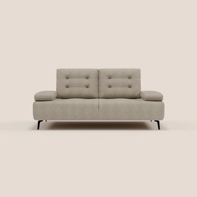Lugano Divano 3 posti con schienali e braccioli traslanti in morbido bouclé impermeabile T07 beige